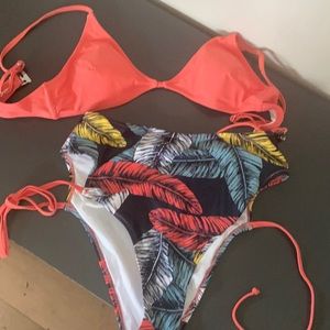 Brand new High waist to piece swim